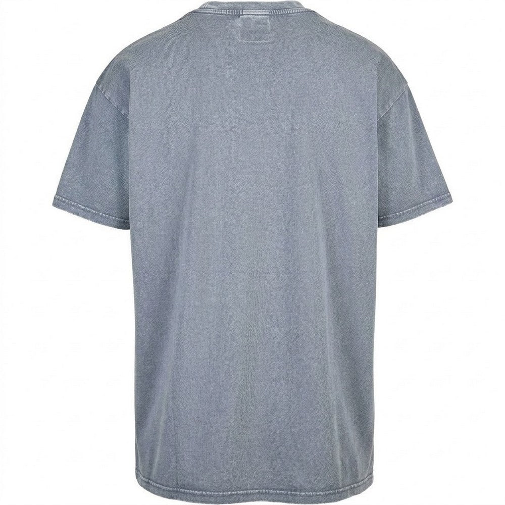 Vintage Blue - Back - Build Your Brand Mens Acid Wash T-Shirt
