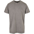 Dark Khaki - Front - Build Your Brand Mens Acid Wash T-Shirt