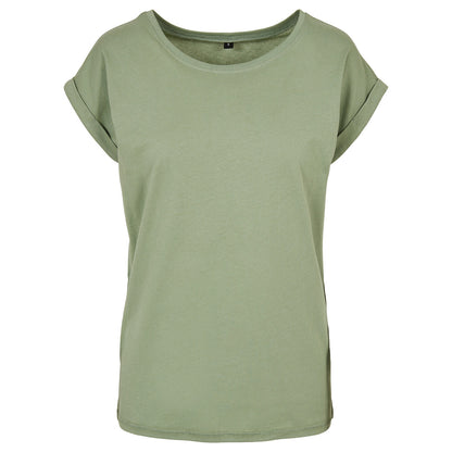 Soft Salvia - Front - Build Your Brand Womens-Ladies Extended Shoulder T-Shirt