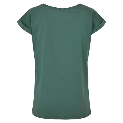 Pale Leaf - Back - Build Your Brand Womens-Ladies Extended Shoulder T-Shirt