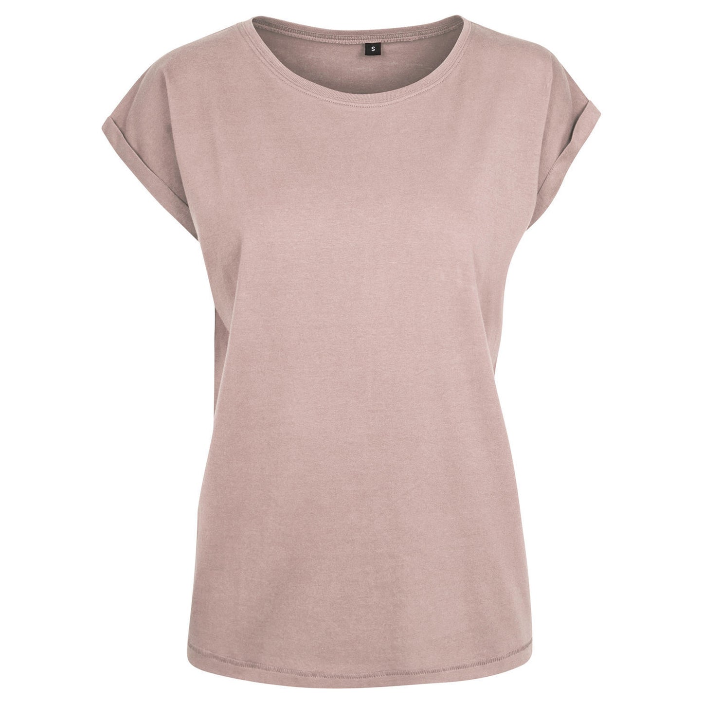 Dusk Rose - Front - Build Your Brand Womens-Ladies Extended Shoulder T-Shirt
