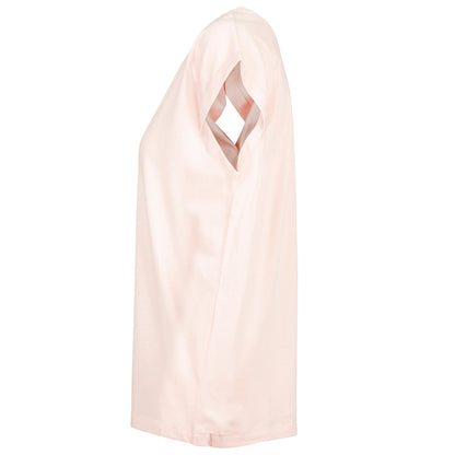 Pink - Side - Build Your Brand Womens-Ladies Extended Shoulder T-Shirt