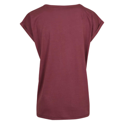 Cherry - Back - Build Your Brand Womens-Ladies Extended Shoulder T-Shirt