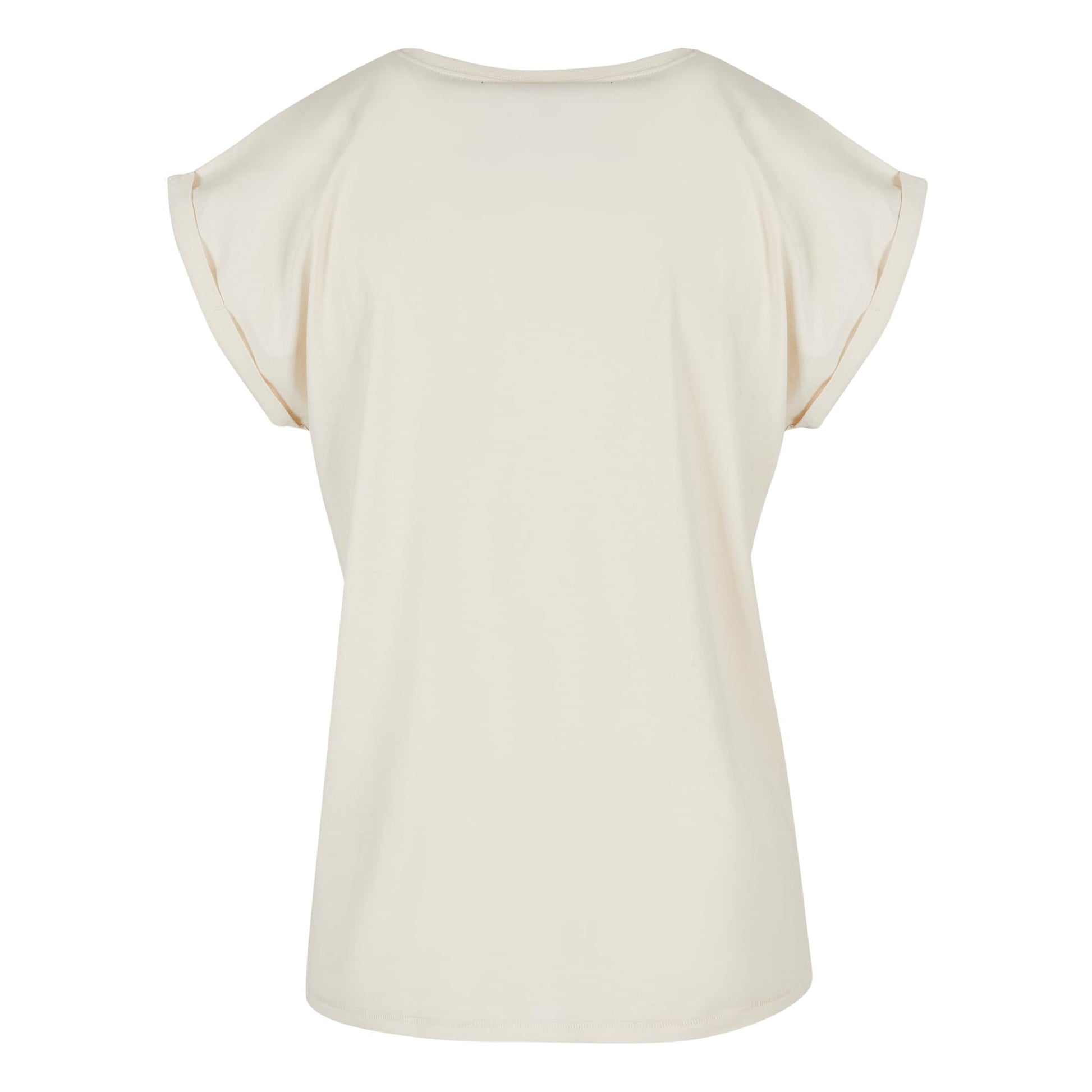 Sand - Back - Build Your Brand Womens-Ladies Extended Shoulder T-Shirt