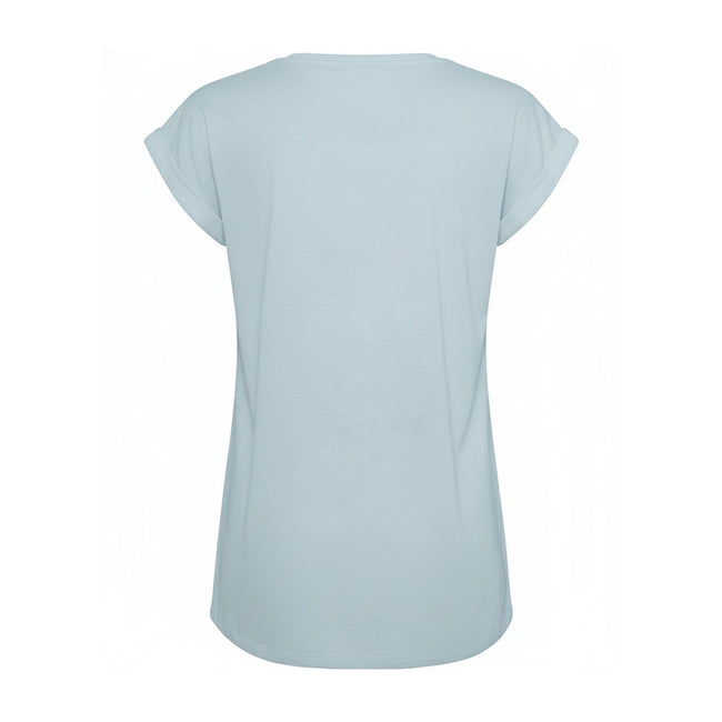 Powder Blue - Back - Build Your Brand Womens-Ladies Extended Shoulder T-Shirt