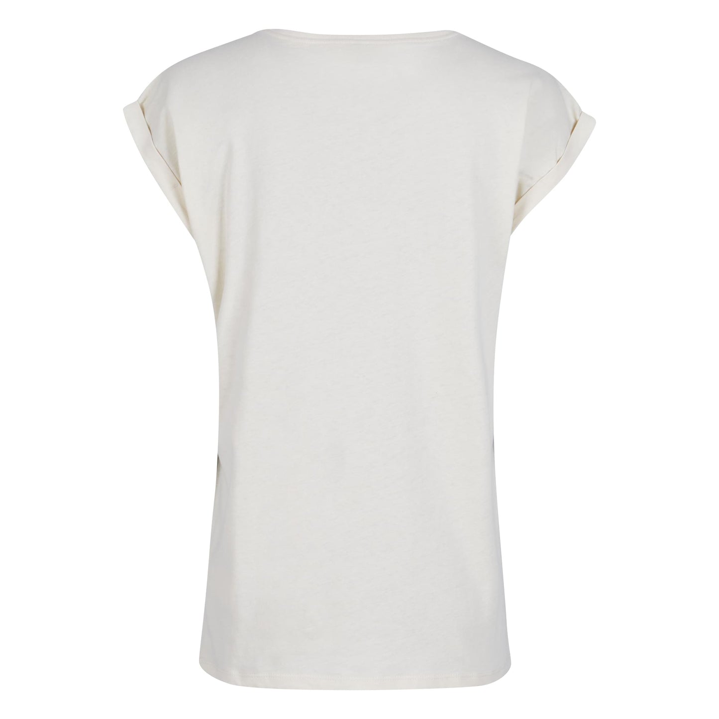 White Sand - Back - Build Your Brand Womens-Ladies Extended Shoulder T-Shirt