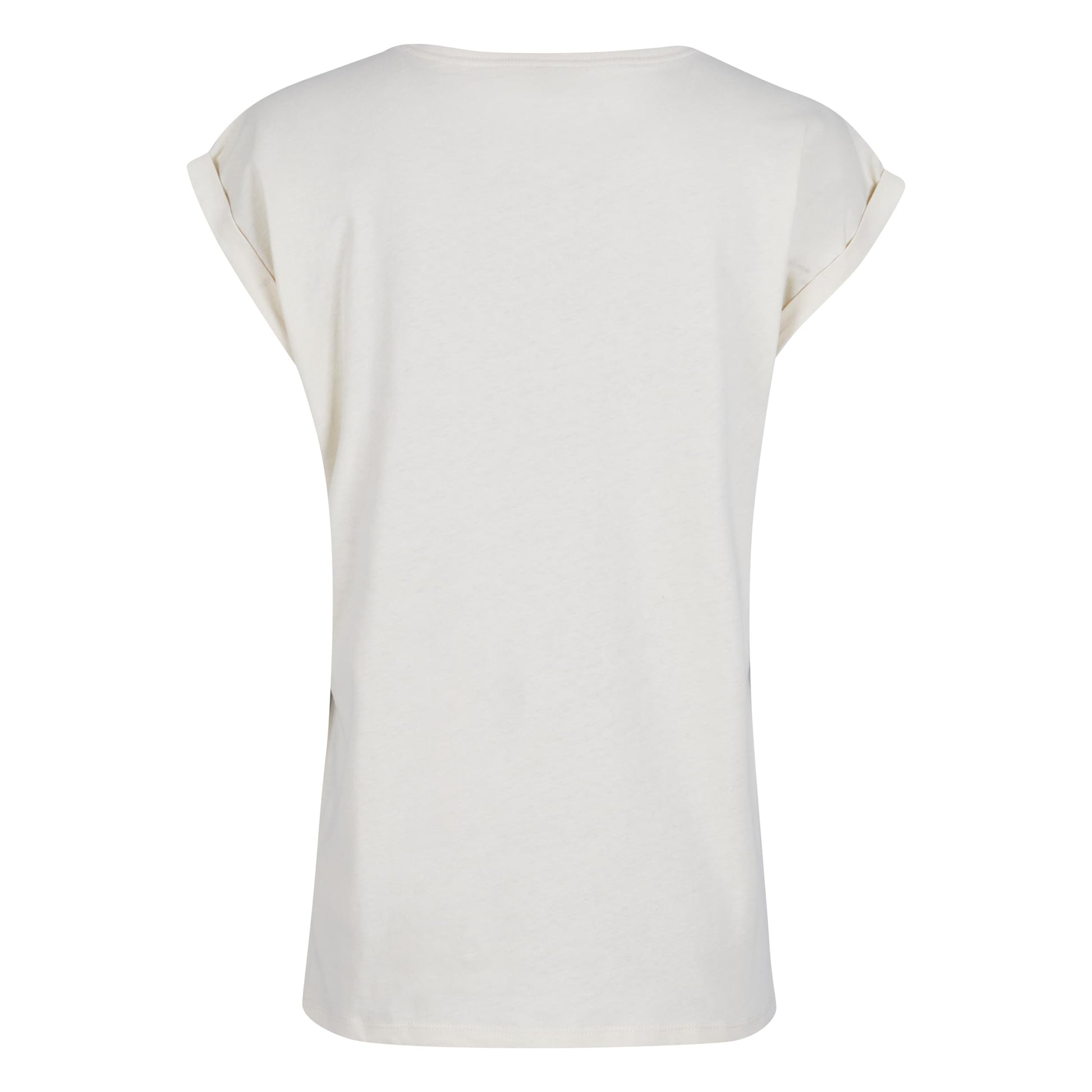 White Sand - Back - Build Your Brand Womens-Ladies Extended Shoulder T-Shirt