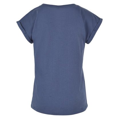 Vintage Blue - Back - Build Your Brand Womens-Ladies Extended Shoulder T-Shirt