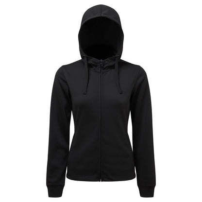 Black - Front - TriDri Womens-Ladies Spun Dyed Hoodie