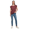 Cherry - Back - Build Your Brand Womens-Ladies Organic Extended Shoulder T-Shirt
