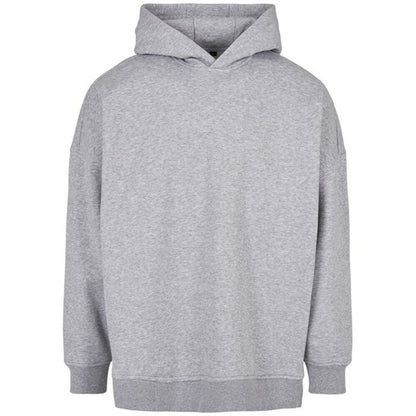 Grey - Front - Build Your Brand Mens Oversized Cut-On Hoodie
