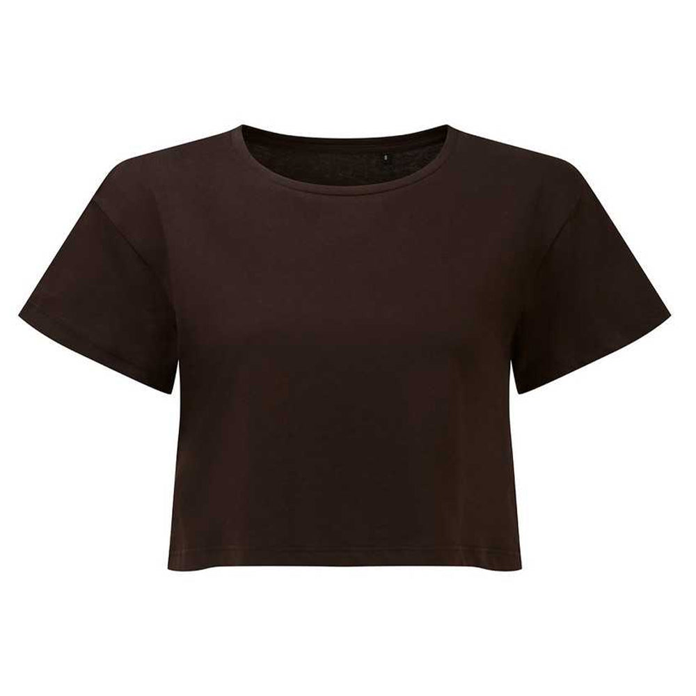 Chocolate - Front - TriDri Womens-Ladies Crop Top