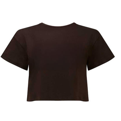 Chocolate - Back - TriDri Womens-Ladies Crop Top