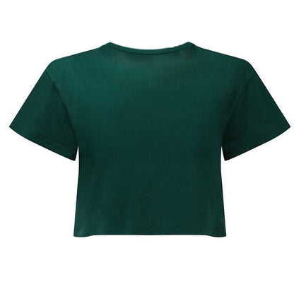 Teal - Back - TriDri Womens-Ladies Crop Top