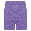 Purple Marl - Front - Tombo Girls Seamless Cycling Shorts