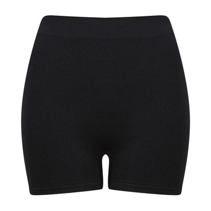 Black - Front - Tombo Womens-Ladies Seamless Shorts