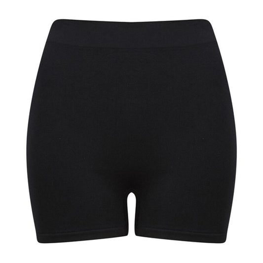 Black - Front - Tombo Womens-Ladies Seamless Shorts