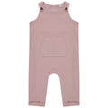 Soft Pink - Front - Larkwood Baby Organic Cotton Dungarees