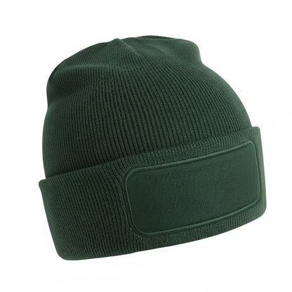 Bottle Green - Front - Beechfield Original Patchwork Recycled Beanie