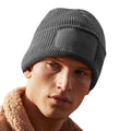 Graphite Grey - Back - Beechfield Original Patchwork Recycled Beanie
