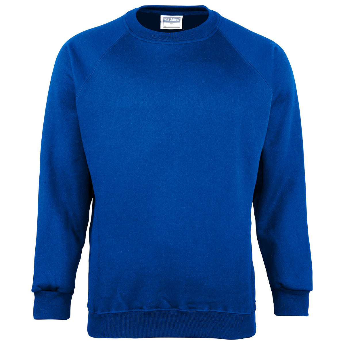 Royal - Front - Maddins Kids Unisex Coloursure Crew Neck Sweatshirt - Schoolwear