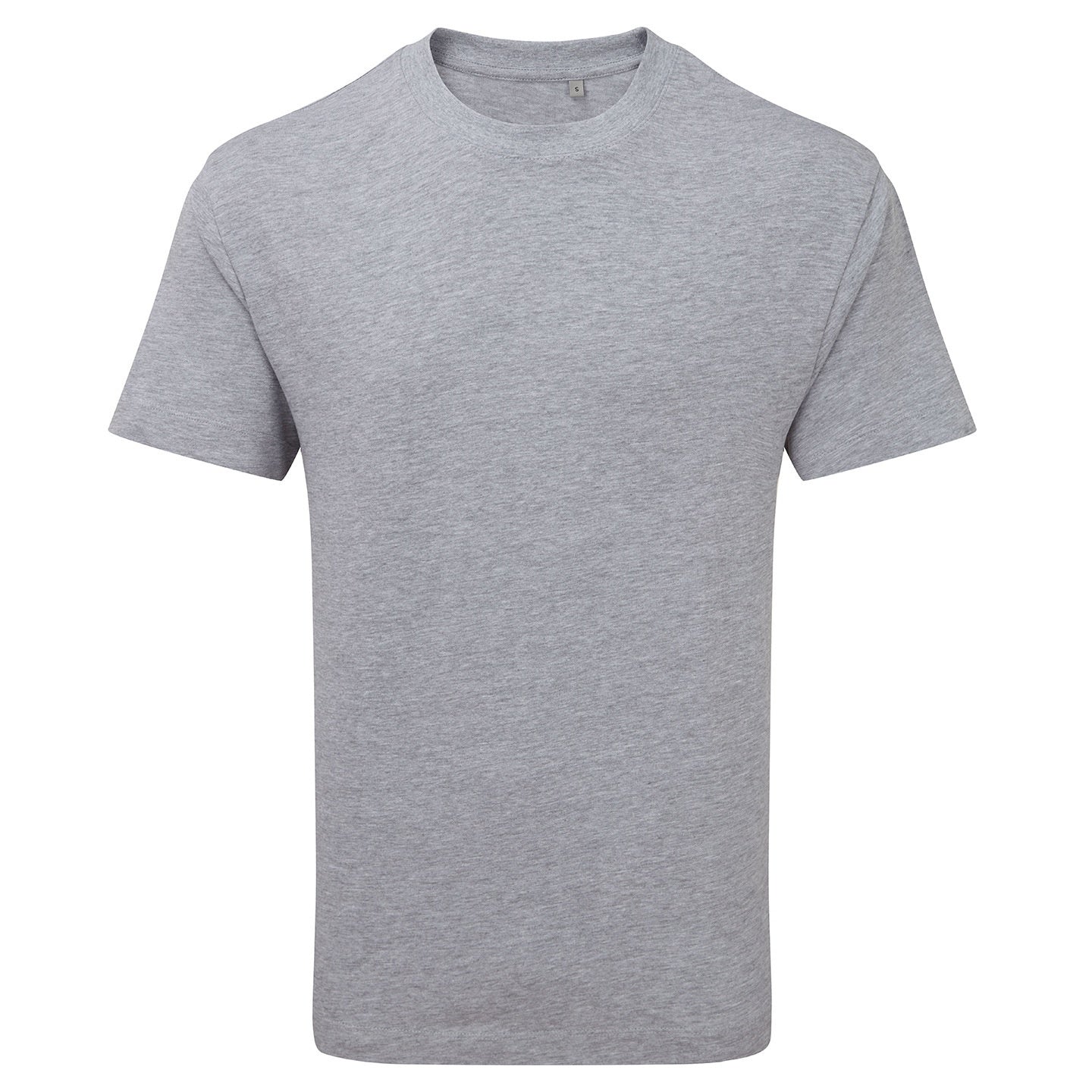 Grey Marl - Front - Anthem Mens Heavyweight T-Shirt