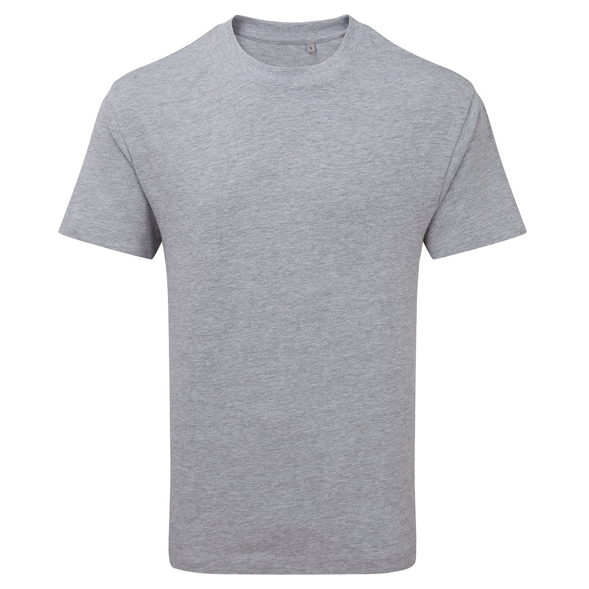 Grey Marl - Front - Anthem Mens Heavyweight T-Shirt