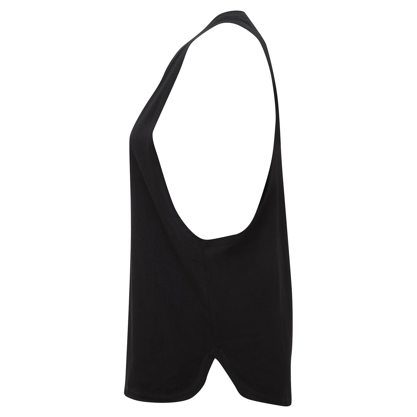 Black - Side - TriDri Womens-Ladies Organic Tank Top