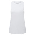 White - Front - TriDri Womens-Ladies Organic Tank Top