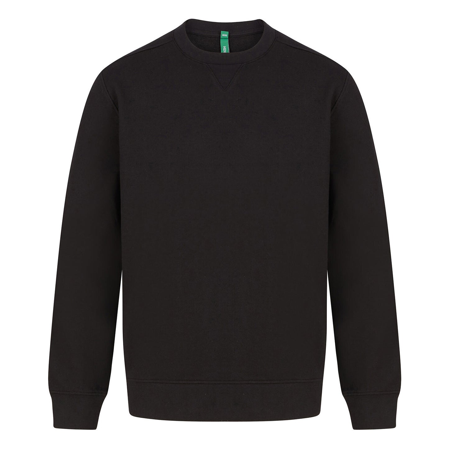 Black - Front - Henbury Unisex Adult Sustainable Sweatshirt
