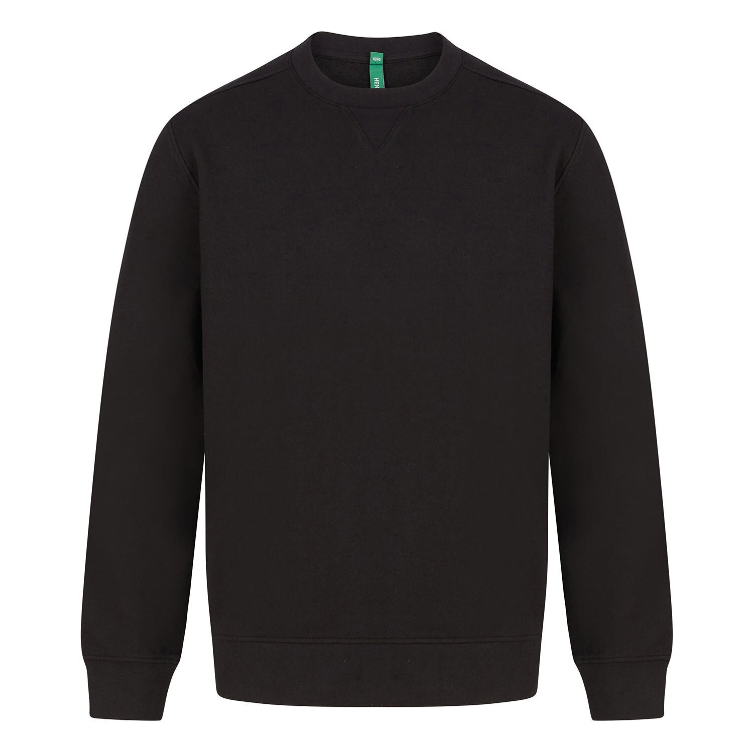Black - Front - Henbury Unisex Adult Sustainable Sweatshirt