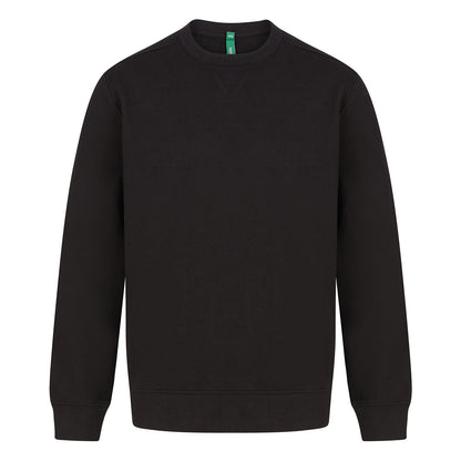 Black - Front - Henbury Unisex Adult Sustainable Sweatshirt