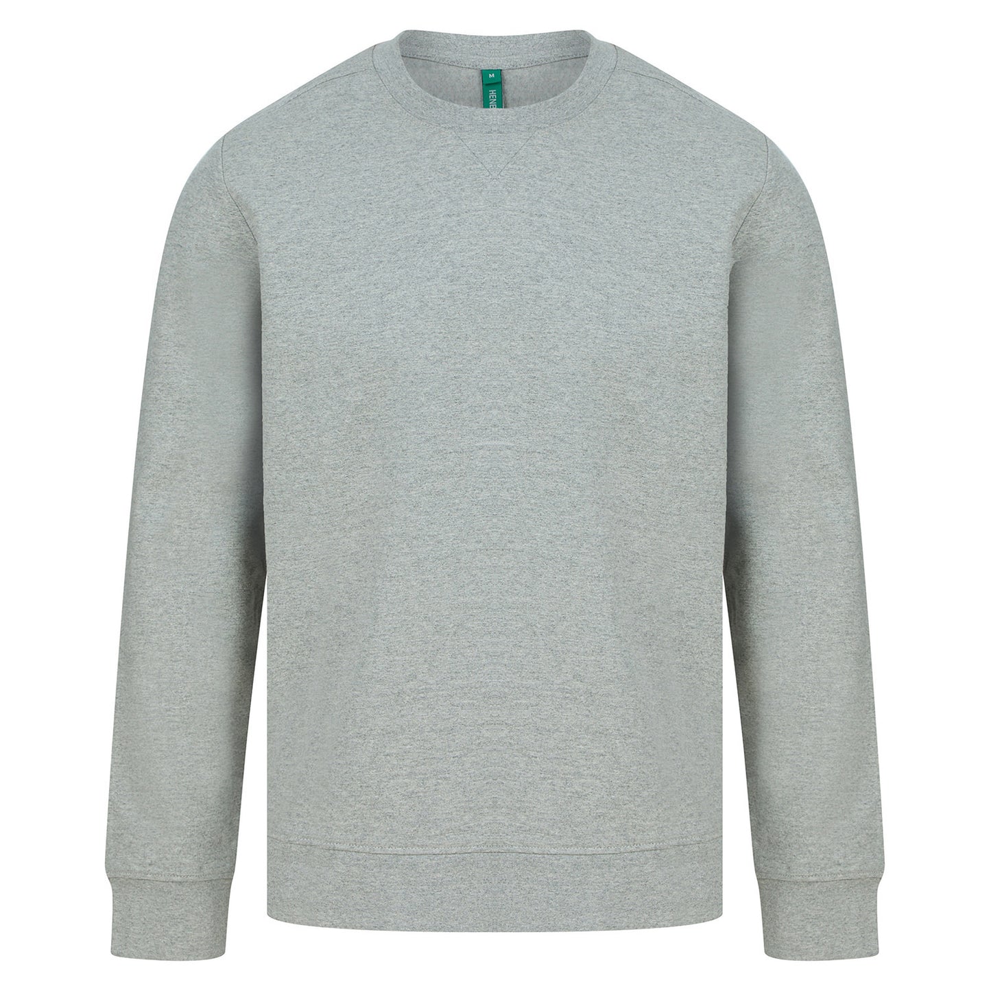 Heather Grey - Front - Henbury Unisex Adult Sustainable Sweatshirt
