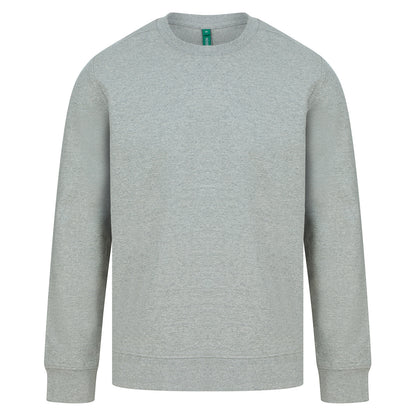Heather Grey - Front - Henbury Unisex Adult Sustainable Sweatshirt