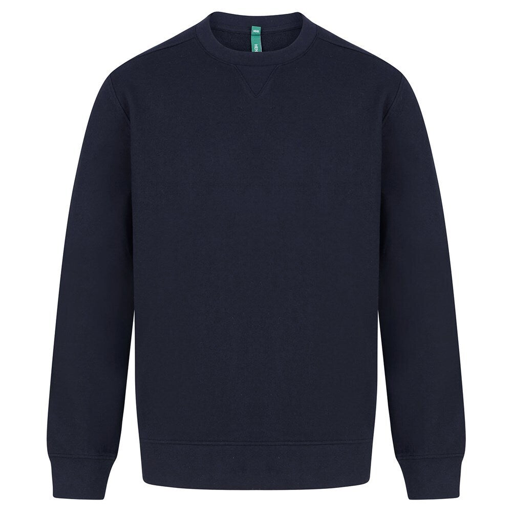 Navy - Front - Henbury Unisex Adult Sustainable Sweatshirt