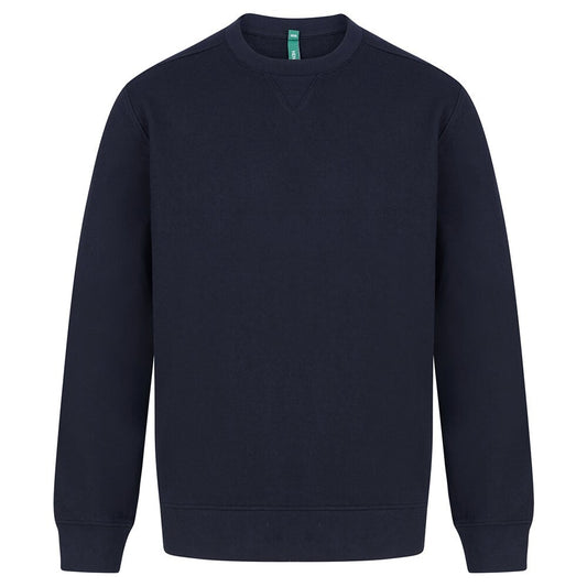 Navy - Front - Henbury Unisex Adult Sustainable Sweatshirt