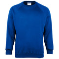 Royal - Front - Maddins Mens Coloursure Plain Crew Neck Sweatshirt