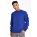 Royal - Side - Maddins Mens Coloursure Plain Crew Neck Sweatshirt