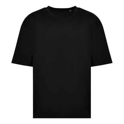 Deep Black - Front - Awdis Mens 100 Oversized T-Shirt