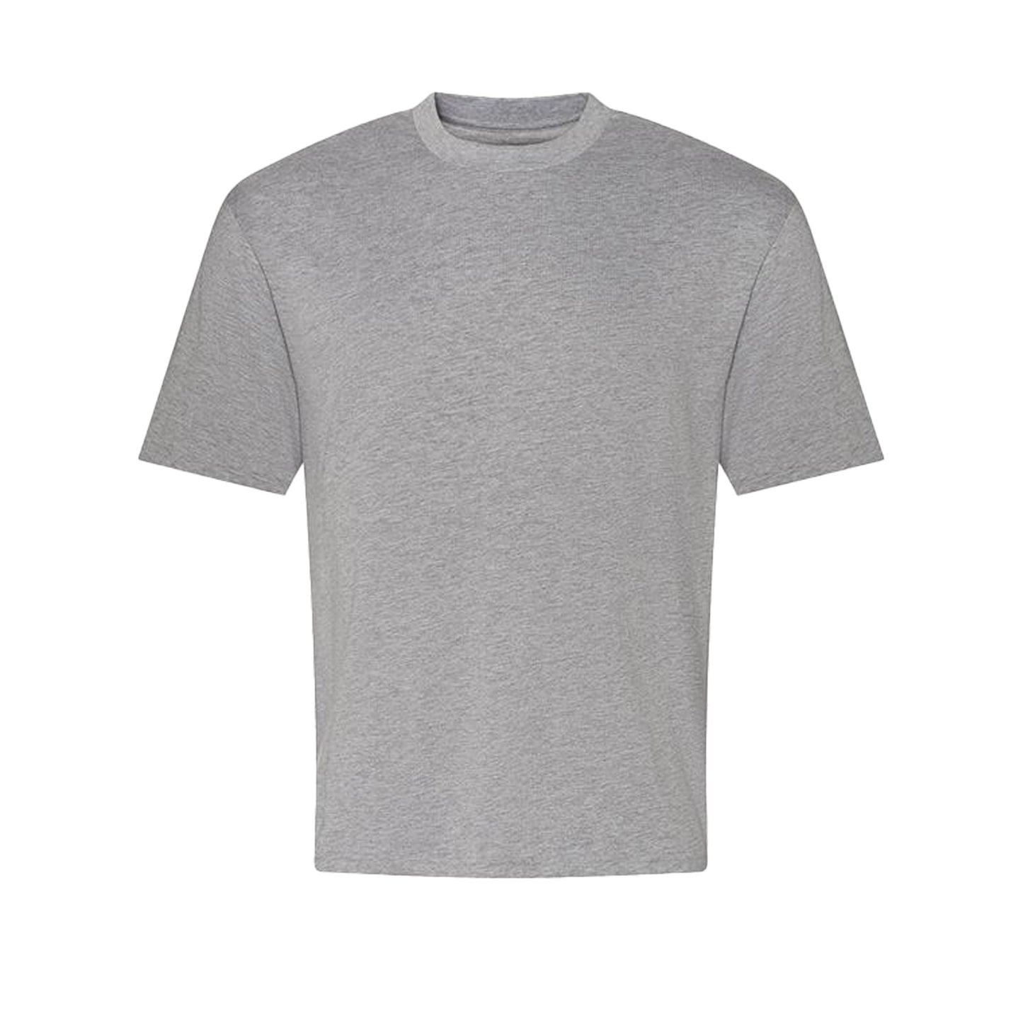 Heather Grey - Front - Awdis Mens 100 Oversized T-Shirt