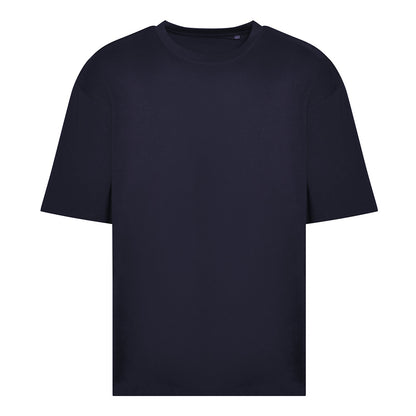 New French Navy - Front - Awdis Mens 100 Oversized T-Shirt