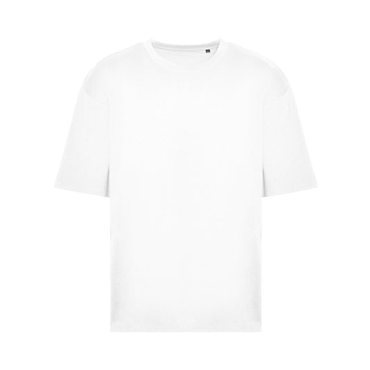White - Front - Awdis Mens 100 Oversized T-Shirt