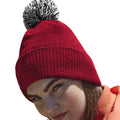 Classic Red-White - Back - Beechfield Snowstar Recycled Beanie