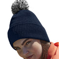 French Navy-Light Grey - Back - Beechfield Snowstar Recycled Beanie