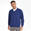 Royal - Back - Maddins Mens Coloursure V-Neck Sweatshirt