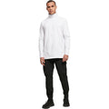 White - Back - Build Your Brand Mens Turtle Neck Long-Sleeved T-Shirt