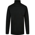 Black - Front - Build Your Brand Mens Turtle Neck Long-Sleeved T-Shirt