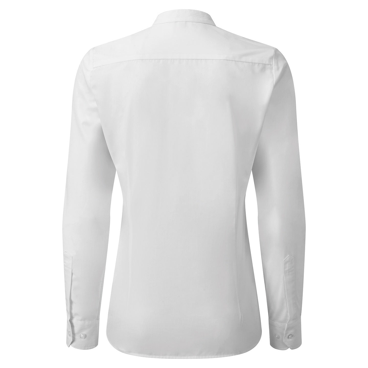 White - Side - Premier Womens-Ladies Grandad Collar Formal Shirt