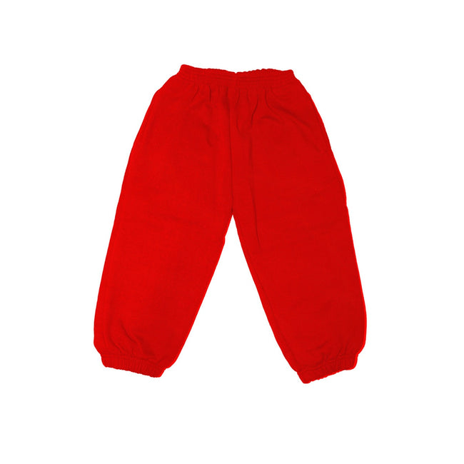 Red - Side - Maddins Kids Unisex Coloursure Jogging Pants - Jog Bottoms - Schoolwear