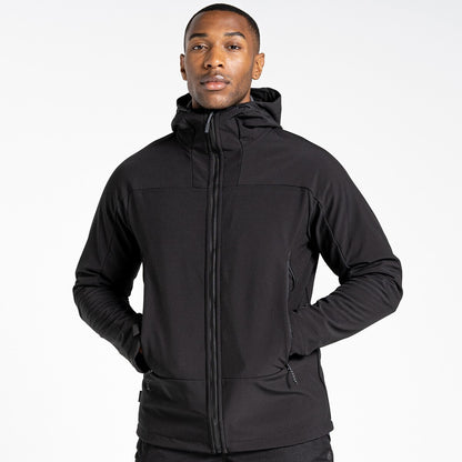 Black - Back - Craghoppers Mens Expert Hooded Active Soft Shell Jacket